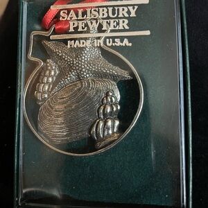 Pewter Seashell Ornament-New